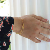 Minimalist Cross Double Layered Bracelet For Girls & Women